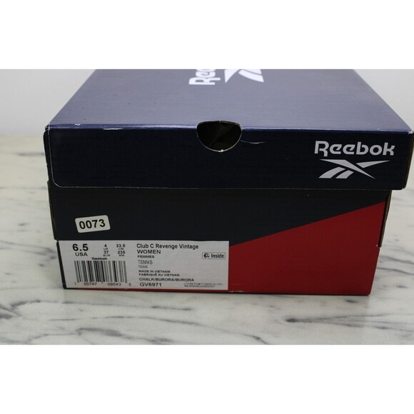 Reebok Women's Club C Revenge Vintage Chalk/Orange Sneakers (US 6.5) NEW-GV6971 - Picture 9 of 10
